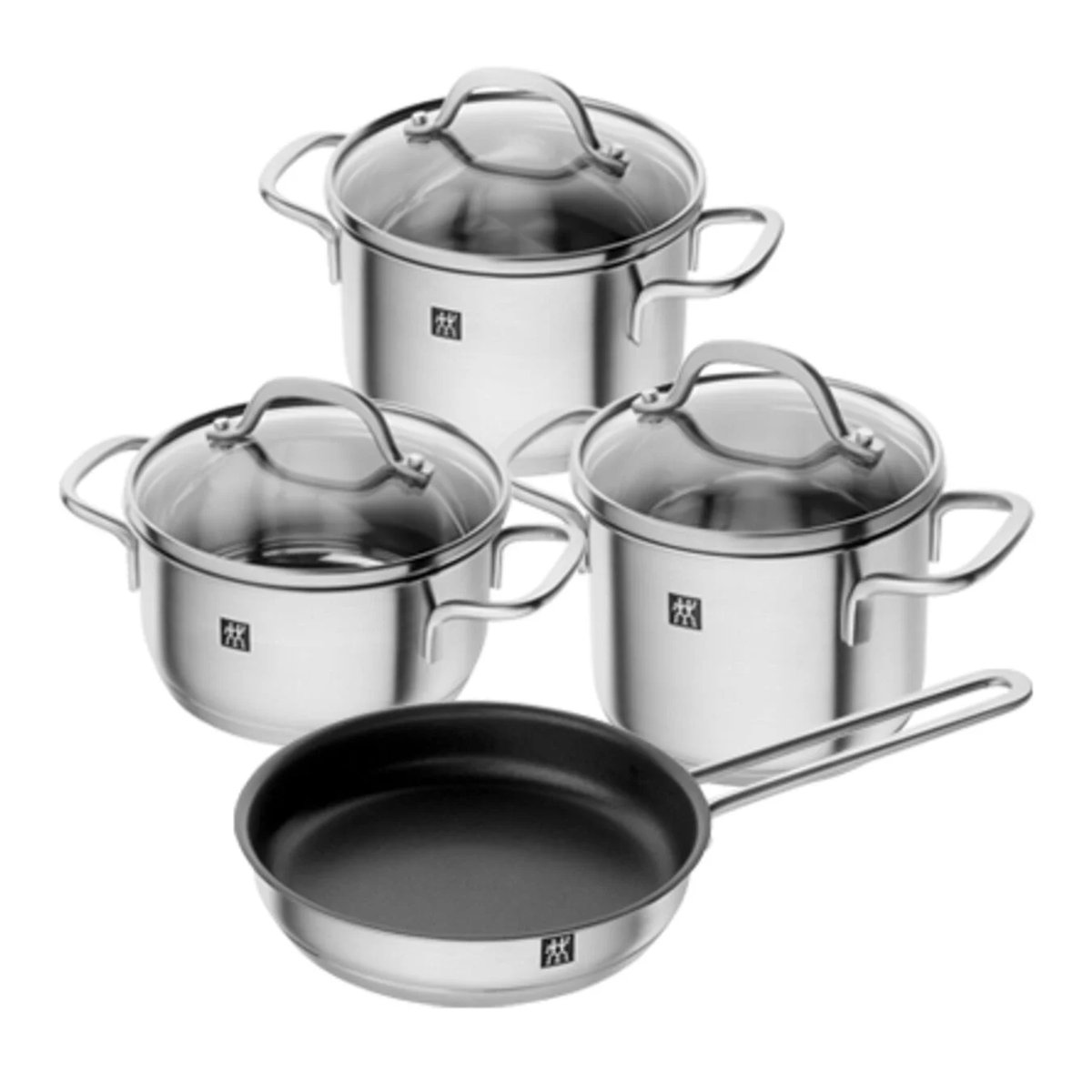 Zwilling Pico grytset 7 delar Rostfritt stål | Skandinavisk Design | Grytset & Kastrullset | Svart