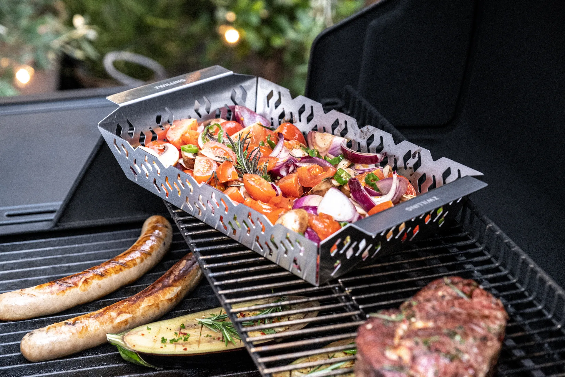 Zwilling BBQ+ rektangulär grillkorg 36x20 cm, Rostfritt stål Zwilling
