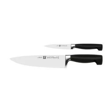 Zwilling Four star knivset 2 delar - Svart-rostfritt stål - Zwilling