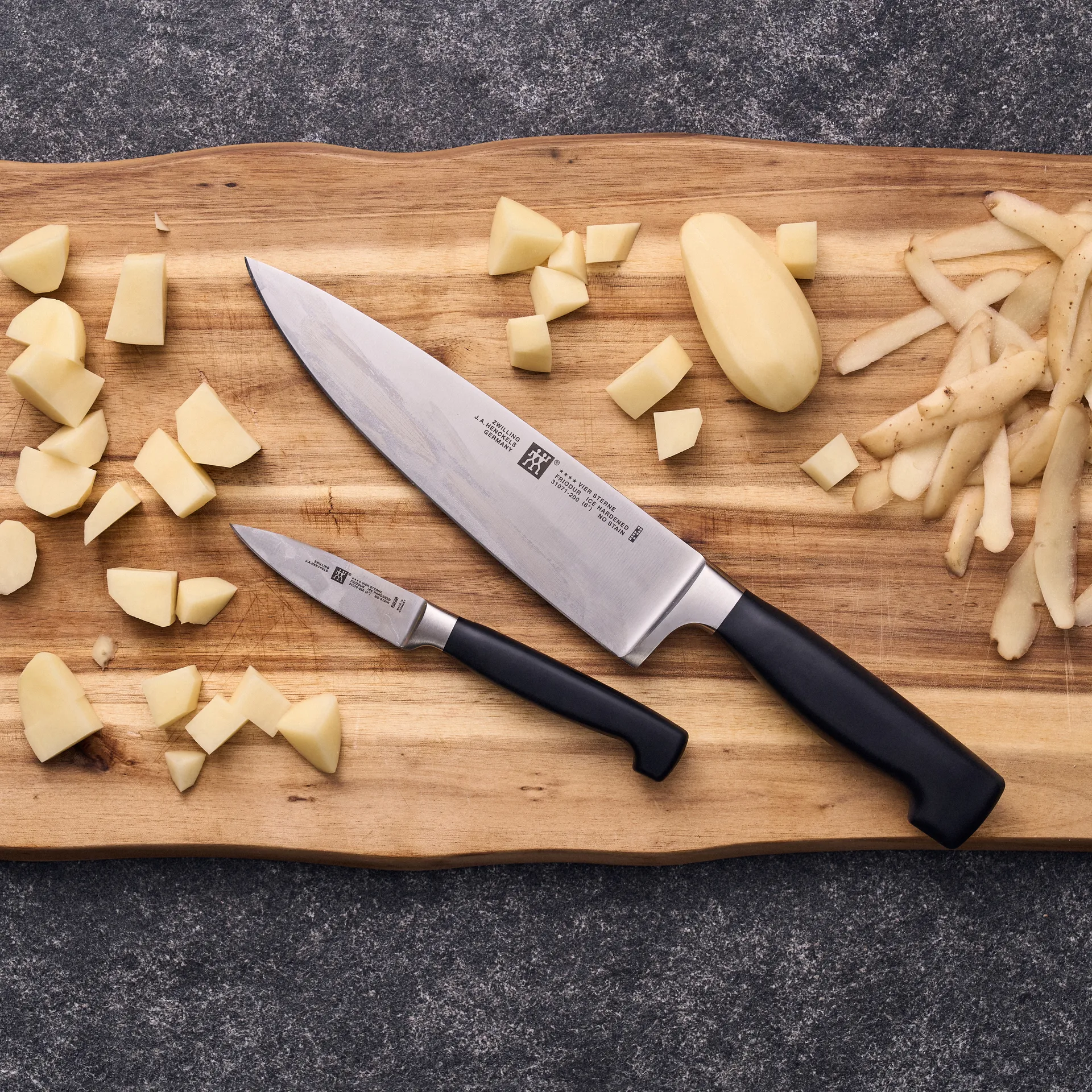 Zwilling Four star knivset 2 delar, Svart-rostfritt stål Zwilling
