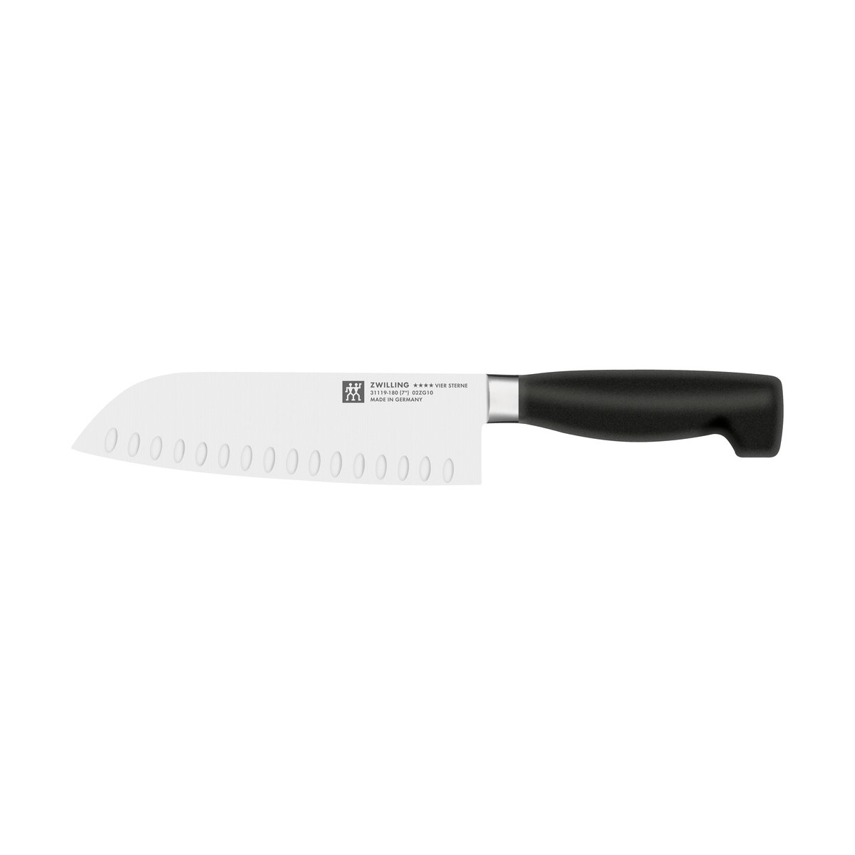 Zwilling Four star santokukniv 18 cm Svart-rostfritt stål