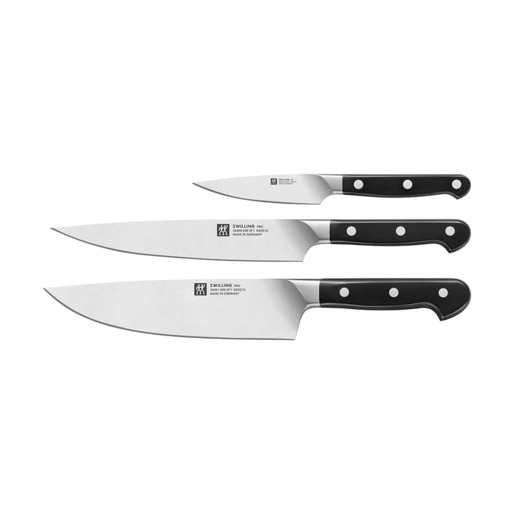 Zwilling Pro knivset 3 delar - Svart-rostfritt stål - Zwilling