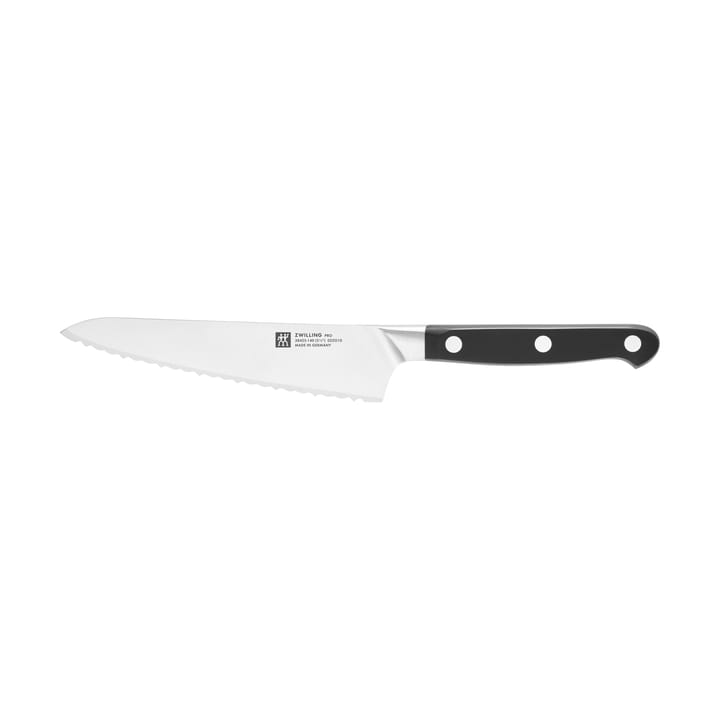 Zwilling Pro kompakt tandad kockkniv 14 cm - Svart-rostfritt stål - Zwilling