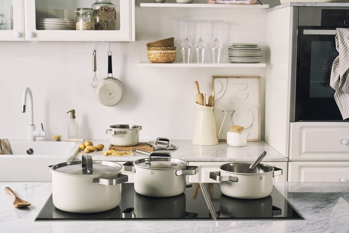 Zwilling Pure kastrullset 5 delar, Elfenbensvit Zwilling