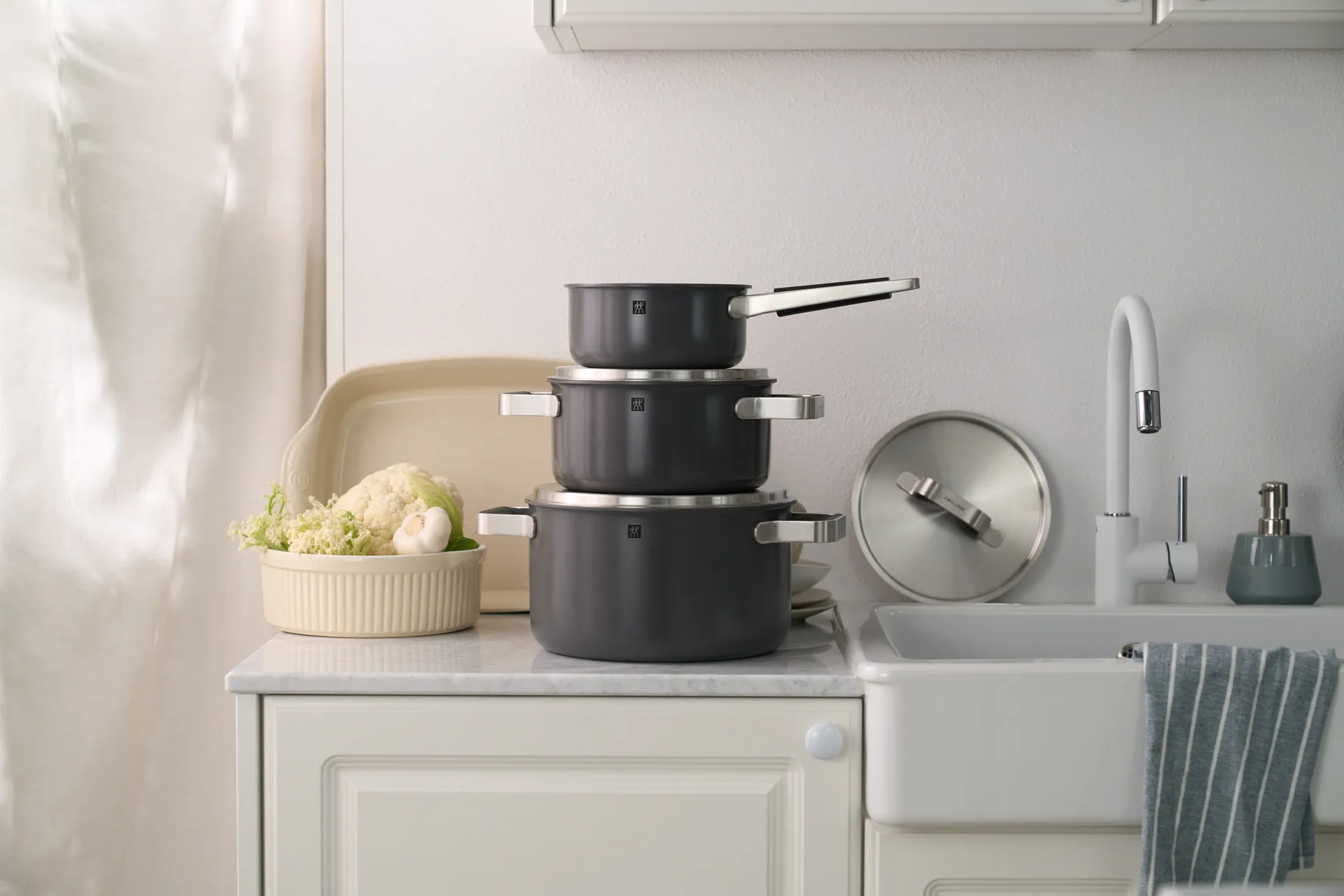 Zwilling Pure kastrullset 5 delar, Grå Zwilling