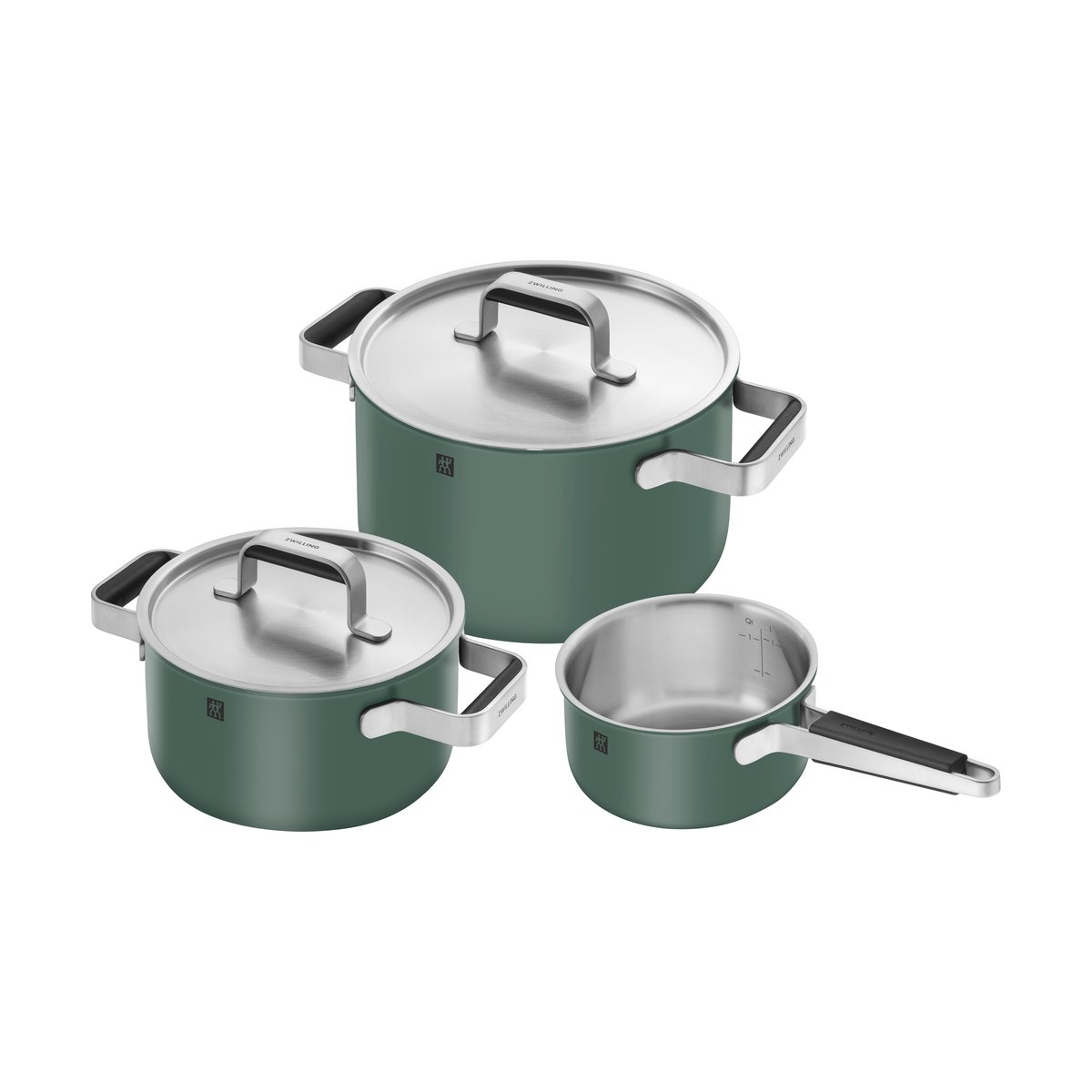 Zwilling Pure kastrullset 5 delar Grön | Skandinavisk Design | Grytset & Kastrullset | Grön