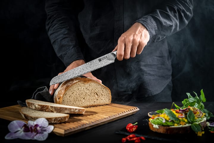 Zwilling Tanrei brödkniv 23 cm, Damaskus-svart Zwilling