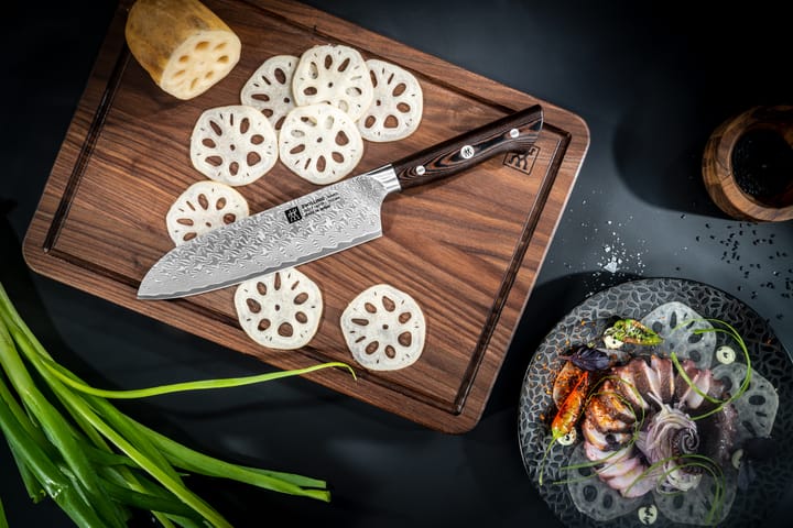 Zwilling Tanrei santukokniv 18 cm, Damaskus-svart Zwilling