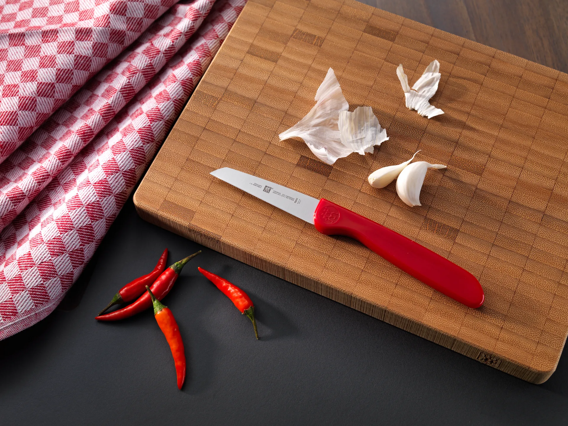 Zwilling Twin grip grönsakskniv 7 cm, Röd-rostfritt stål Zwilling