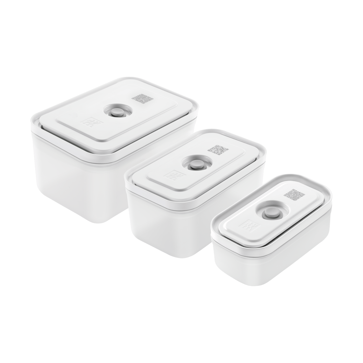 Zwilling vakuumlådor set i plast 3 lådor | Skandinavisk Design | Matlådor | Grå