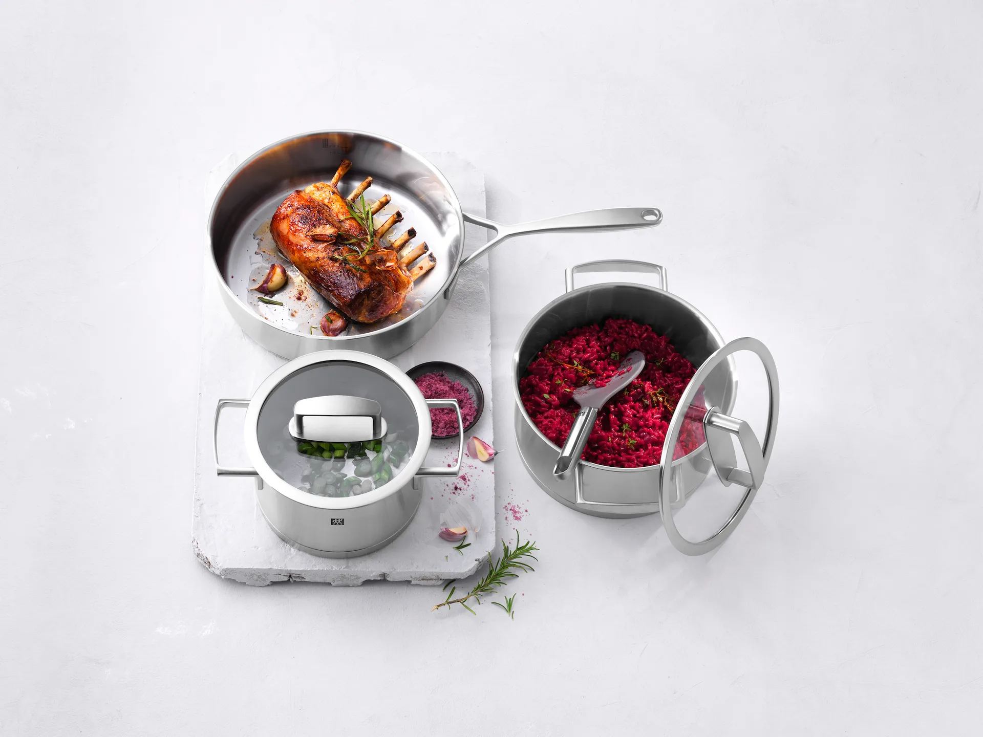 Zwilling Vitality grytset 3 delar, Rostfritt stål-klar Zwilling