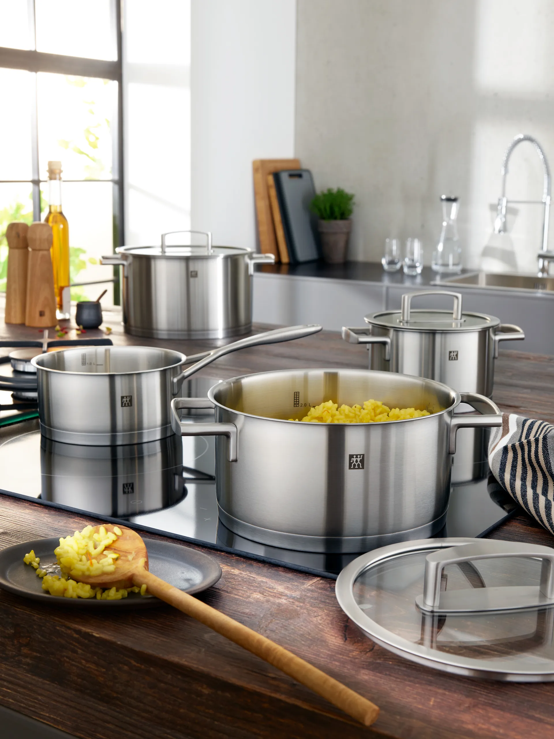 Zwilling Vitality grytset 3 delar, Rostfritt stål-klar Zwilling