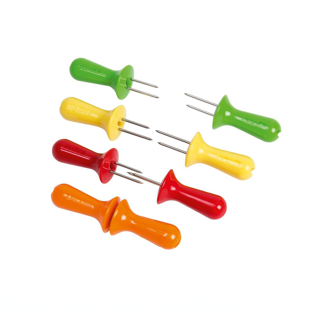 Zyliss majskolvshållare 4-pack Multi | Skandinavisk Design | Matbestick | Grön