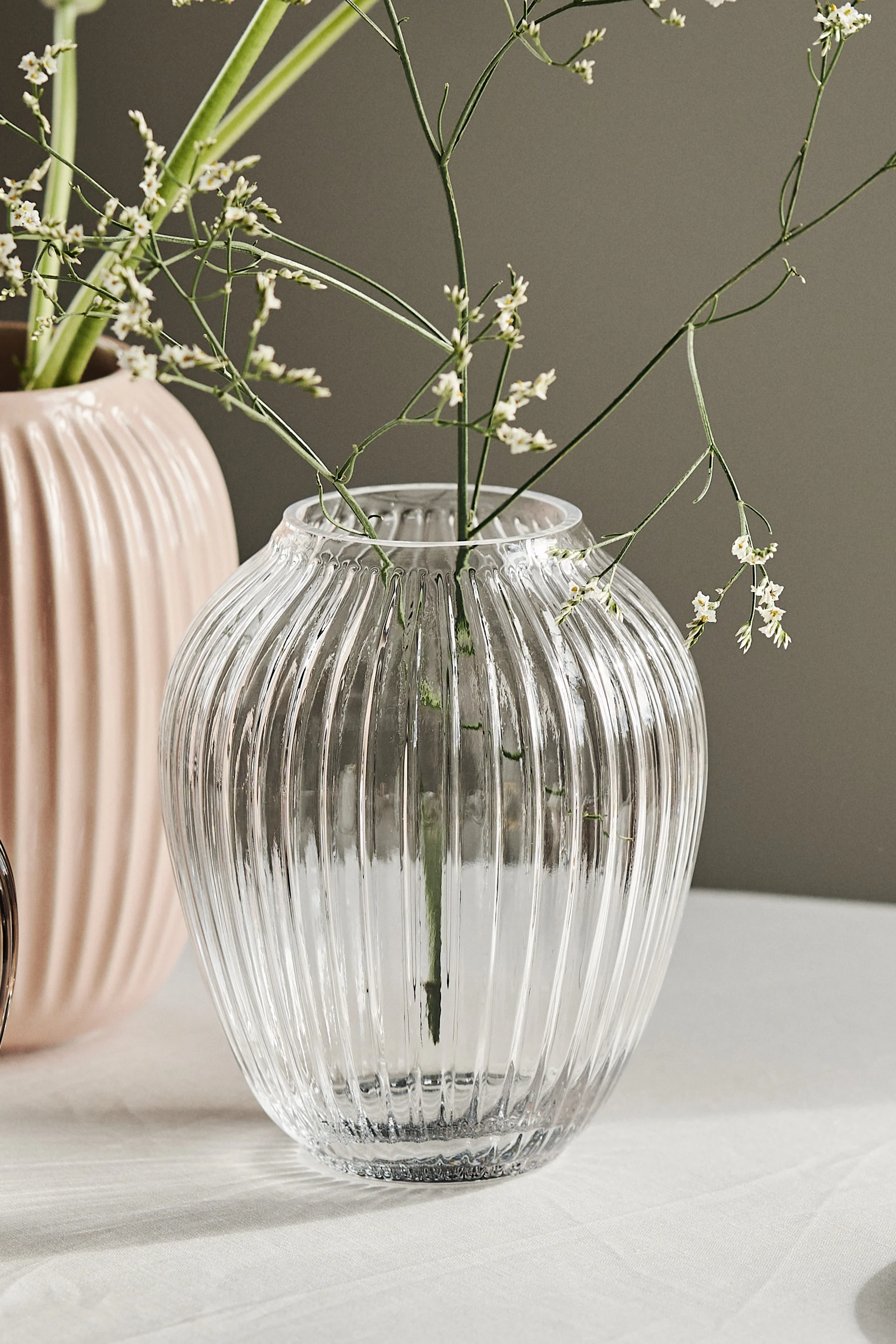 Hammershøi vas i klarglas från Kähler.