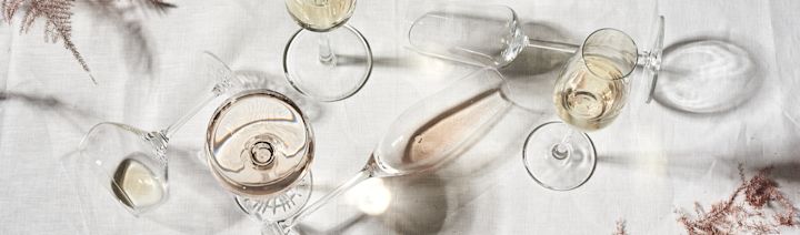 Champangeglas i olika former - från coupé till flöjt. 