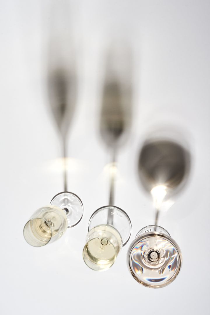 Triss i champagenglas, coupe och flöjtglas från Iittala, Spiegelau & Scandi Living.