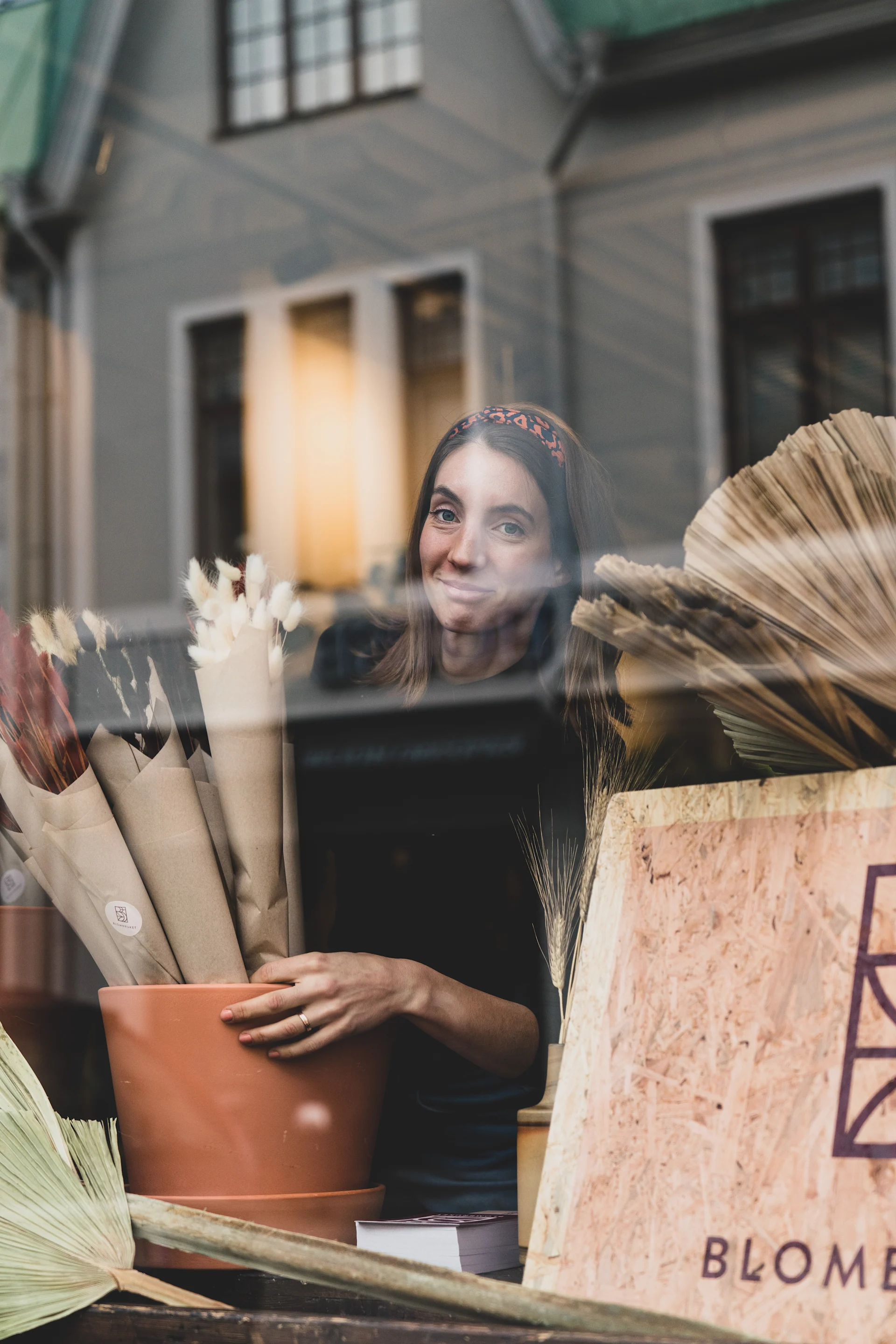 Malin Brandén - grundade till Blombruket som säljer torkade och färska blommor.