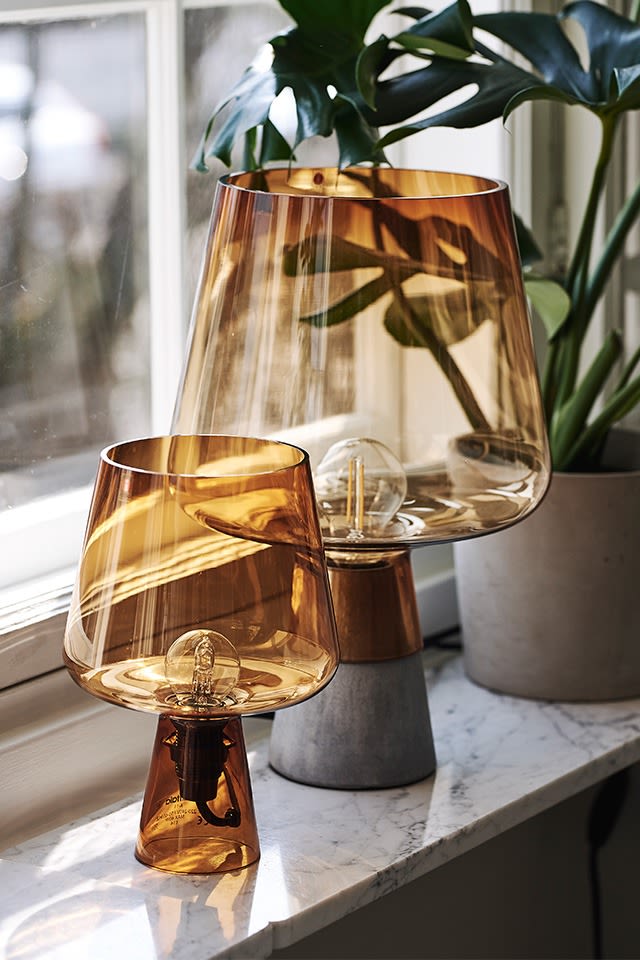 Orange Leimu bordslampa liten & stor från Iittala är sann skandinavisk design. 