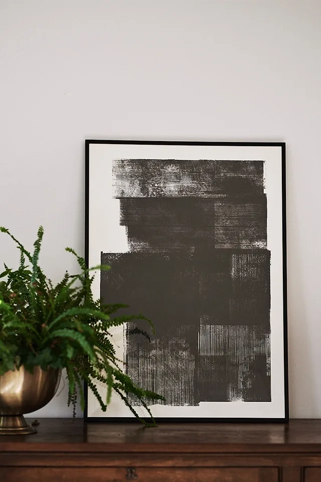Svartvit poster från Paper Collective passar en matplats i urban stil.