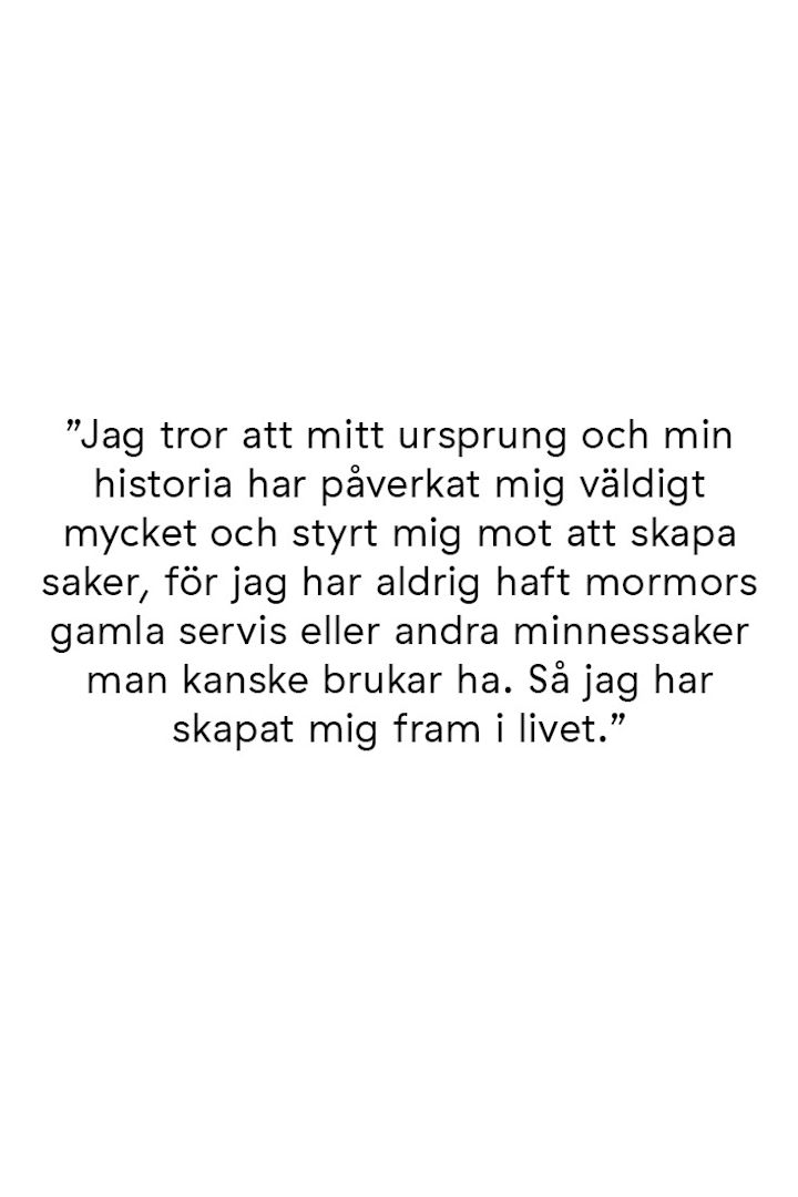 Citat från Ernst Kirchsteiger om hans ursprung och historia i citat från intervju med Nordic Nest. 